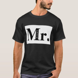 Groom High Contrast Black and White Minimalist T Shirt