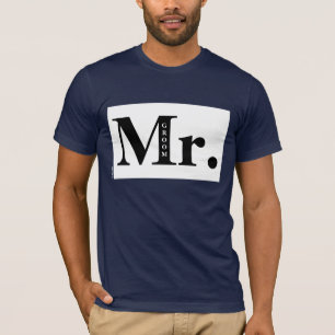 Groom High Contrast Black and White Minimalist T Shirt
