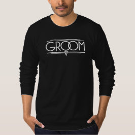 GROOM Lettering Art Deco Bröllop Rehearsal Tee