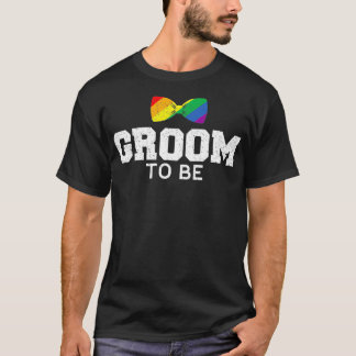 Groom LGB Gay Bröllop Bachelor T Shirt
