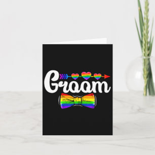 Groom Lgbt Pride Gay Bachelor Bröllop Förlovning L Kort