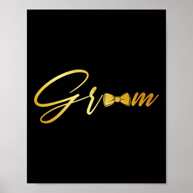 Groom Make och maka som matchar Bröllop Poster (Framsidan)