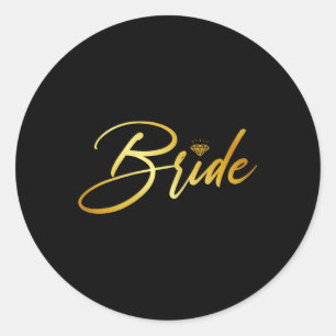 Groom Make och maka som matchar Bröllop Runt Klistermärke