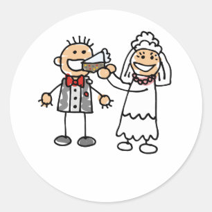 Groom Matar Runt Klistermärke