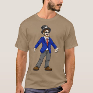 Groom med solglasögon, jacka och cylinder t shirt