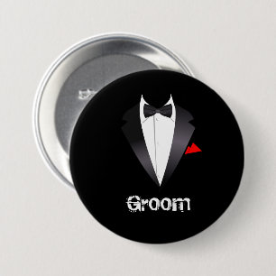 Groom med Tuxedo Shirt Knapp