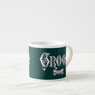 Groom med vit och svart streckruta espressomugg