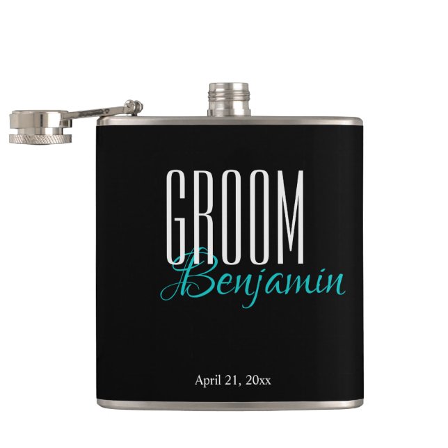 GROOM Monogram värmekolv Fickplunta (Öppnad)