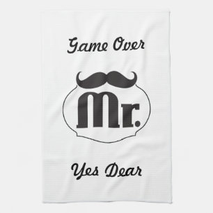 Groom Mustache Kökshandduk