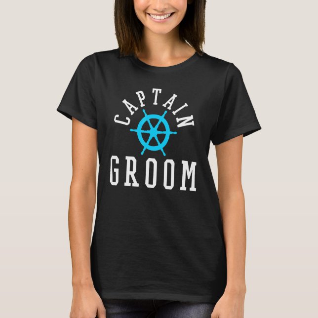 Groom Nautical Bröllop Cruise Frakt Yacht T Shirt (Framsida)