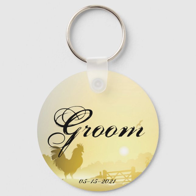 Groom Nyckelring Sunny Morgon Farm Land Rustic (Framsida)