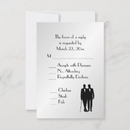 Groom och Groom Menu Bröllop OSA Silver