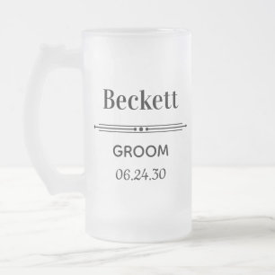Groom Personlig Frosted Glass Beer Mugg