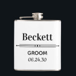 Groom Personlig-kolv Fickplunta<br><div class="desc">Denna kolv är perfekt för rummen. Han kommer att använda det i kärlek. Det skulle vara underbart för hans reklamfest eller helg. Titeln kan ändras till best man,  groomsman,  vaktmästare osv.</div>