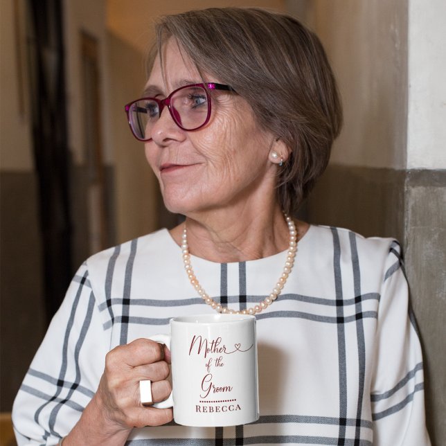 Groom Pink Peony Wedding Kaffemugg (Mother of the Groom Mug)