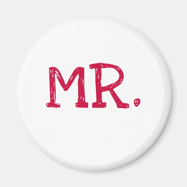 Groom Red Text Mr. Magnet (Framsidan)