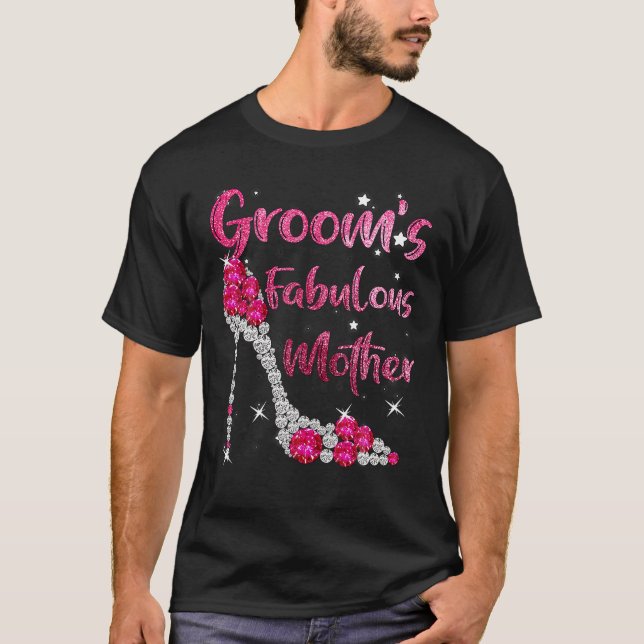 Groom s Fabulous Mor Lycklig Bröllop Marry Marrie T Shirt (Framsida)