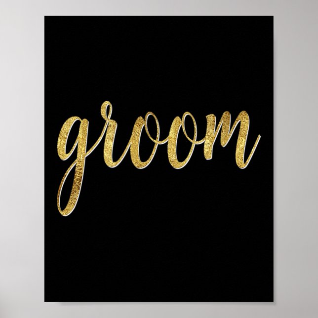 Groom Script Möhippa Bröllop Bride Poster (Framsidan)