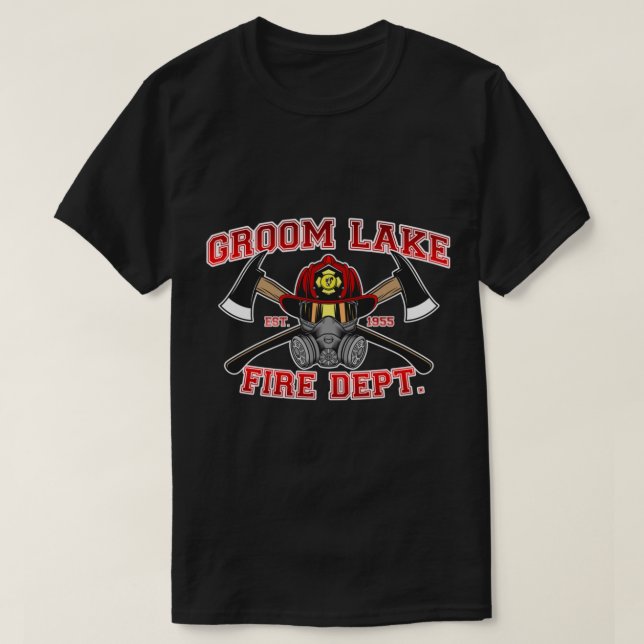 Groom Sjö Fire Department Area 51 T Shirt (Design framsida)