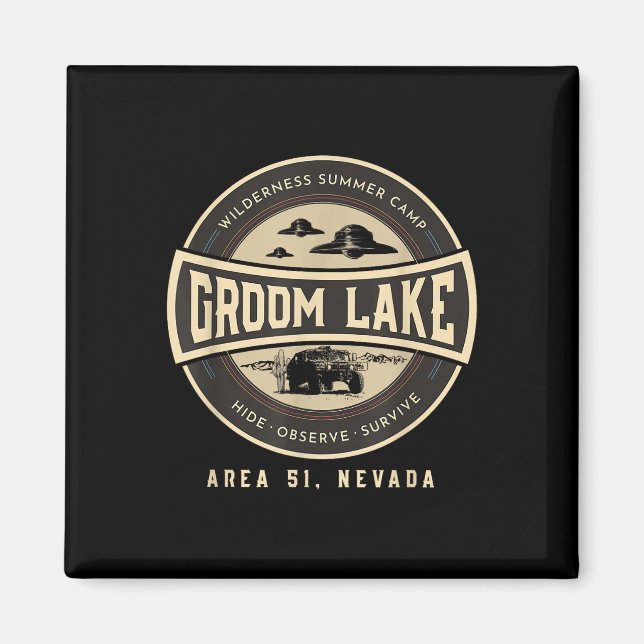 Groom Sjö, sommarvildmarkskamrat - ekonomiskt bärk Magnet (Framsidan)