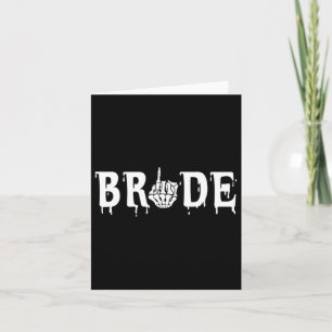 Groom Skeleton Hand Halloween Bröllop Bachelorette Kort
