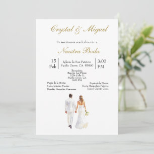 Groom spansk bröllop inbjudningar