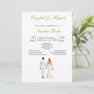 Groom spansk bröllop inbjudningar