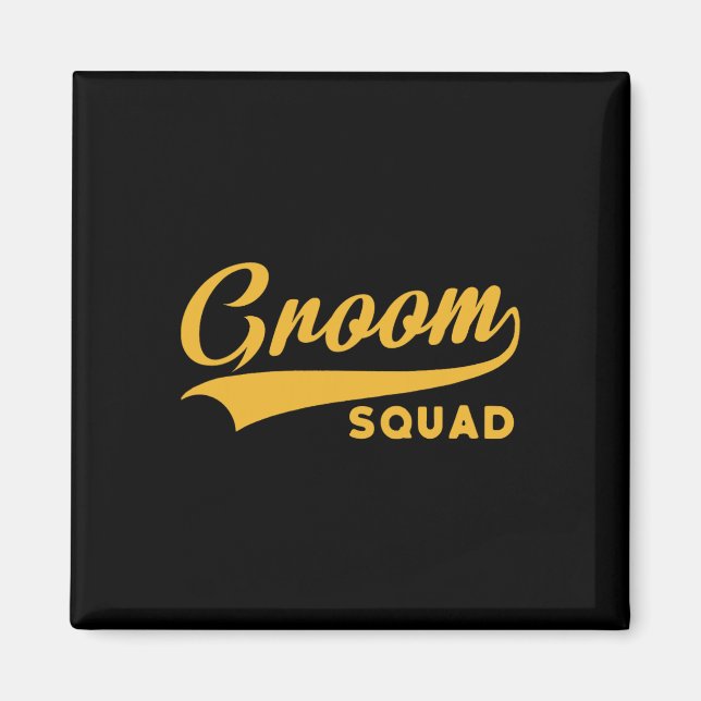 Groom Squad - Bachelor Party - Bröllop Magnet (Framsidan)