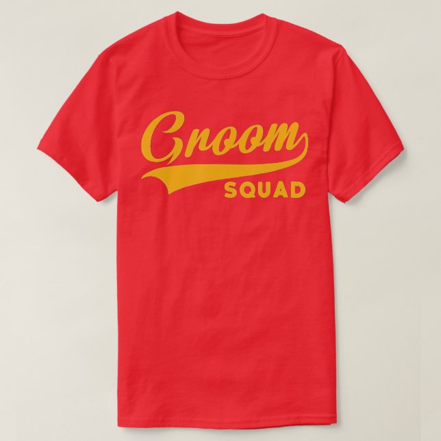 Groom Squad - Bachelor Party - Bröllop T Shirt (Design framsida)