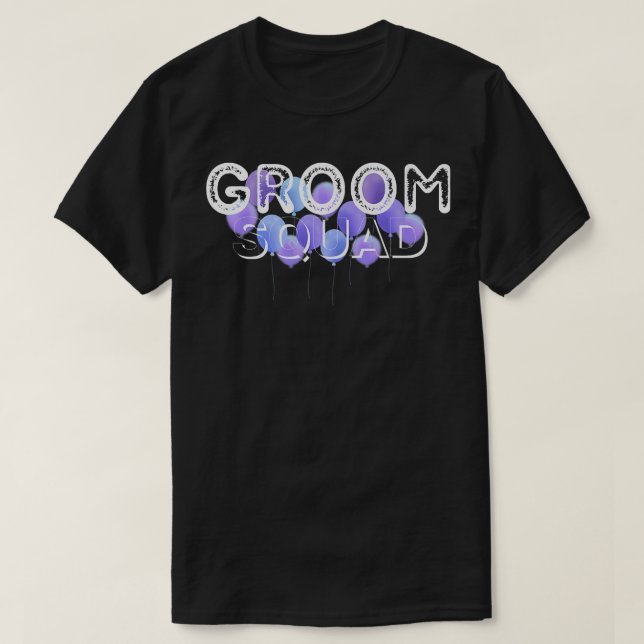 Groom Squad Beer Jag Gifta sig Man Bröllop T Shirt (Design framsida)