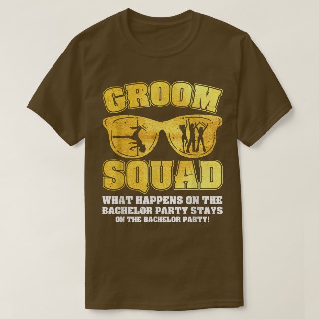 Groom Squad Bucks Groom Marskalkars Bachelor Party T Shirt (Design framsida)