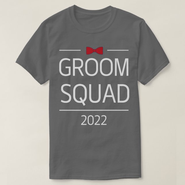 Groom Squad Funny Groomsmen Crew Team Bachelor Par T Shirt (Design framsida)