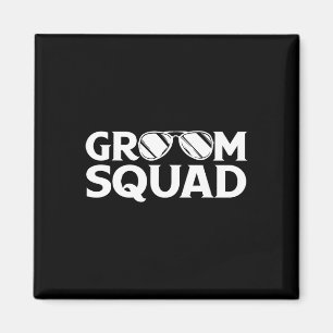 Groom Squad Groomsman Bachelor Party Bröllop Match Magnet