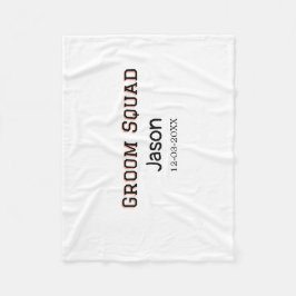 Groom Squad groomsman bachelorette Party add namn Fleecefilt