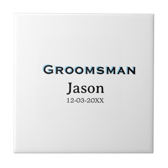 Groom Squad groomsman bachelorette Party add namn Kakelplatta (Framsidan)