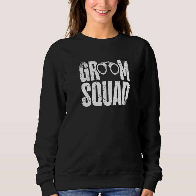 Groom Squad Groomsmen Wedding Bachelor Party T Shirt (Framsida)
