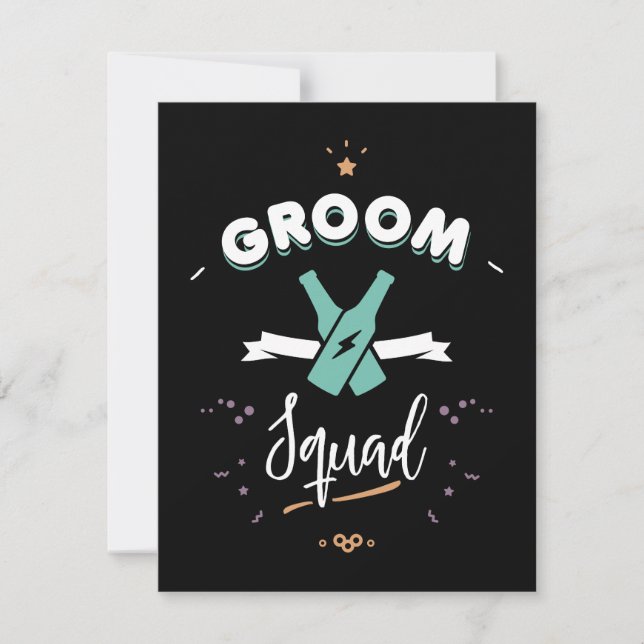 Groom squad kort (Framsida)