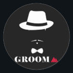 Groom Squad Marskalkar Ring Bröllop Bachelor Party Runt Klistermärke<br><div class="desc">Groom Squad Marskalkar Ring Bröllop Bachelor Party Italienska</div>