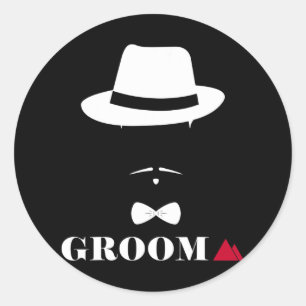 Groom Squad Marskalkar Ring Bröllop Bachelor Party Runt Klistermärke
