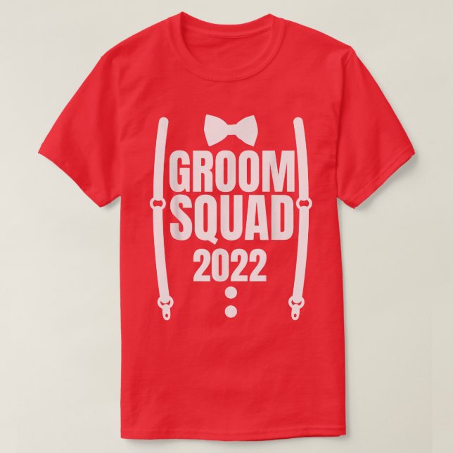 Groom Squad Marskalkars Crew Team Funny Bachelor P T Shirt (Design framsida)