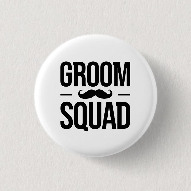 Groom Squad Mustache Knapp (Framsida)