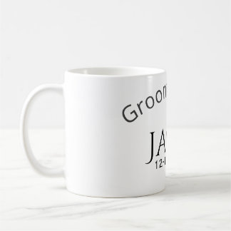 Groom squad name date year bold letter bachelorett kaffemugg