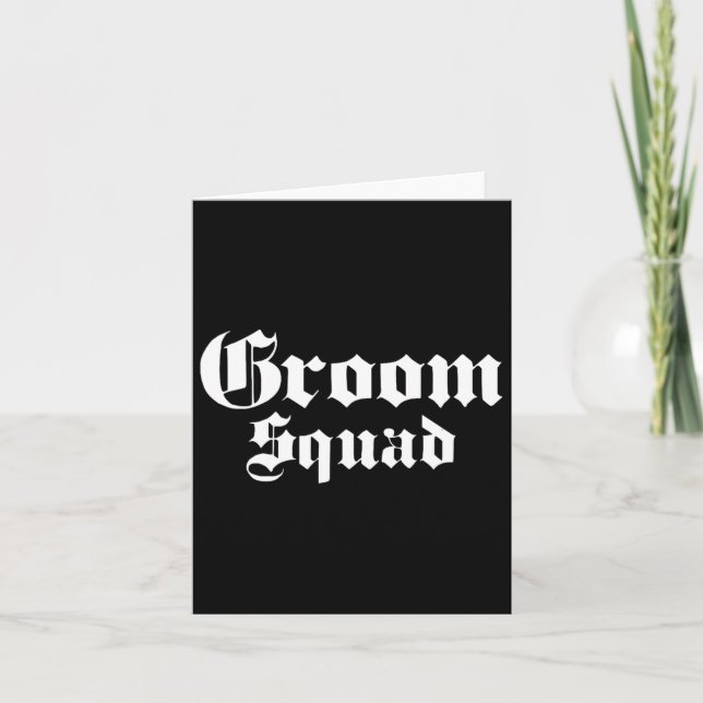 Groom Squad Old school - Bachelor Party - Bröllop Kort (Framsida)