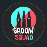 Groom Squad Ord Party Bröllop Bachelor Runt Klistermärke<br><div class="desc">Groom Squad Ord Party Bröllop Bachelor</div>