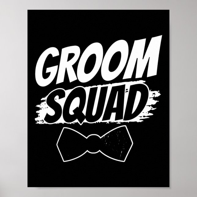 Groom Squad Party Ord Bachelor Bröllop 2 Poster (Framsidan)