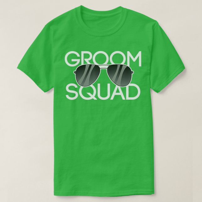 Groom Squad Sunglasses Bröllop Bachelor Party 3 T Shirt (Design framsida)