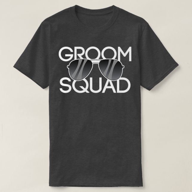 Groom Squad Sunglasses Bröllop Bachelor Party 5 T Shirt (Design framsida)