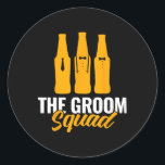 Groom Squad sungles Bröllop Bachelor Party Gro Runt Klistermärke<br><div class="desc">Groom Squad Sungles Bröllop Bachelor Party Marskalkar 2</div>