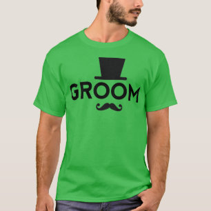 Groom t med hatt och mustasch shirt