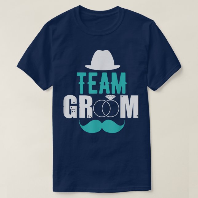 Groom Team Bachelor Party Squad or Wedding  T Shirt (Design framsida)